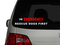 In Emergency Rescue Dogs First Decal